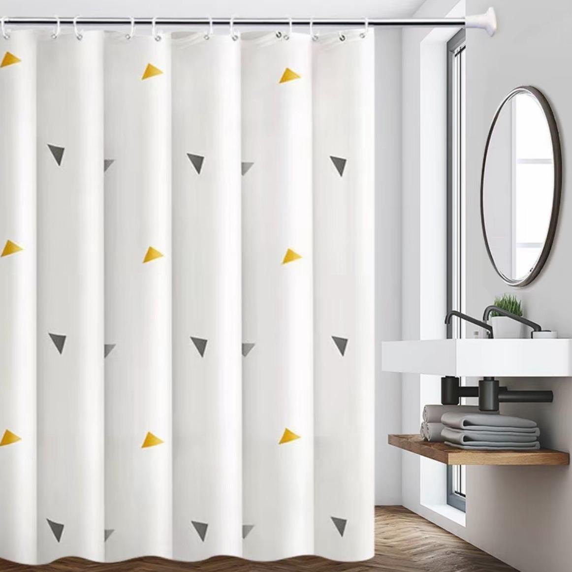 ม่านห้องน้ำ ม่านพลาสติกกันน้ำ ขนาด 150cmX180cm 200X200cm พร้อมห่วงตะขอ ผ้าม่านห้องน้ำห้องอาบน้ำ กันน้ำ กันเชื้อรา