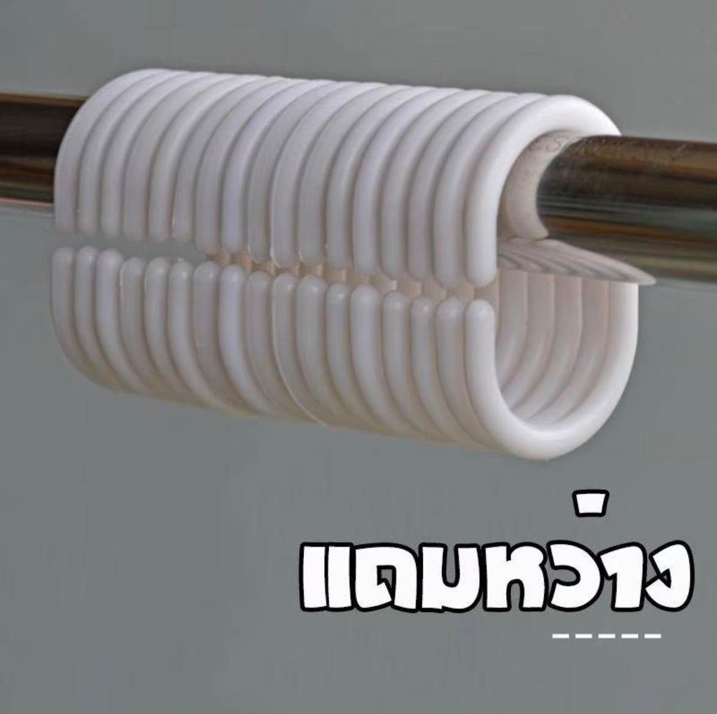 ม่านห้องน้ำ ม่านพลาสติกกันน้ำ ขนาด 150cmX180cm 200X200cm พร้อมห่วงตะขอ ผ้าม่านห้องน้ำห้องอาบน้ำ กันน้ำ กันเชื้อรา