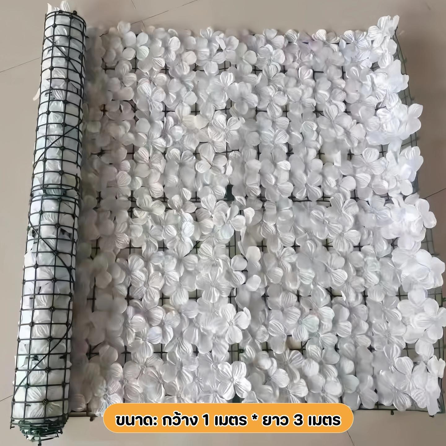 รั้วใบไม้ปลอม ดอกไม้ปลอม ต้นไม้ปลอม รั้วตกแต่งสวน รั้วแต่งสวน ถอดได้ Diy ลมแรงเป่าไม่ล้ม ใช้ได้ทั้งใน-นอกบ้าน ขนาด 100-300CM ความสูง 15 cm