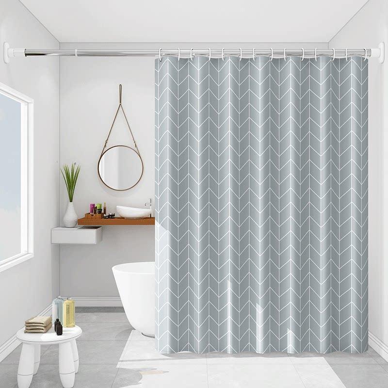 ม่านห้องน้ำ ม่านพลาสติกกันน้ำ ขนาด 150cmX180cm 200X200cm พร้อมห่วงตะขอ ผ้าม่านห้องน้ำห้องอาบน้ำ กันน้ำ กันเชื้อรา