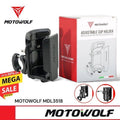แท่นวางแก้วอลูมิเนียม MOTOWOLF | ที่วางขวดน้ำมอเตอร์ไซค์ แข็งแรง ใส่ขวดใหญ่ได้ ใช้กับแฮนด์ Bigbike