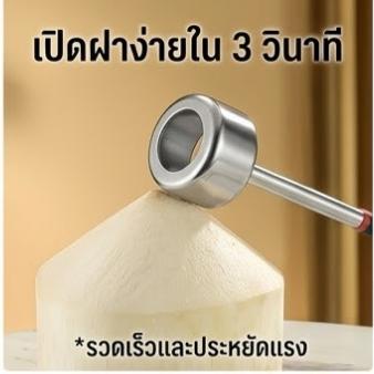 ที่เปิดมะพร้าว ชุดเจาะมะพร้าว สแตนเลสอย่างดี เปิดมะพร้าวง่ายๆ แบบพกพา สแตนเลสพร้อมค้อนทุบ ที่ขูดมะพร้าว อุปกรณ์เจาะมะพร้าว