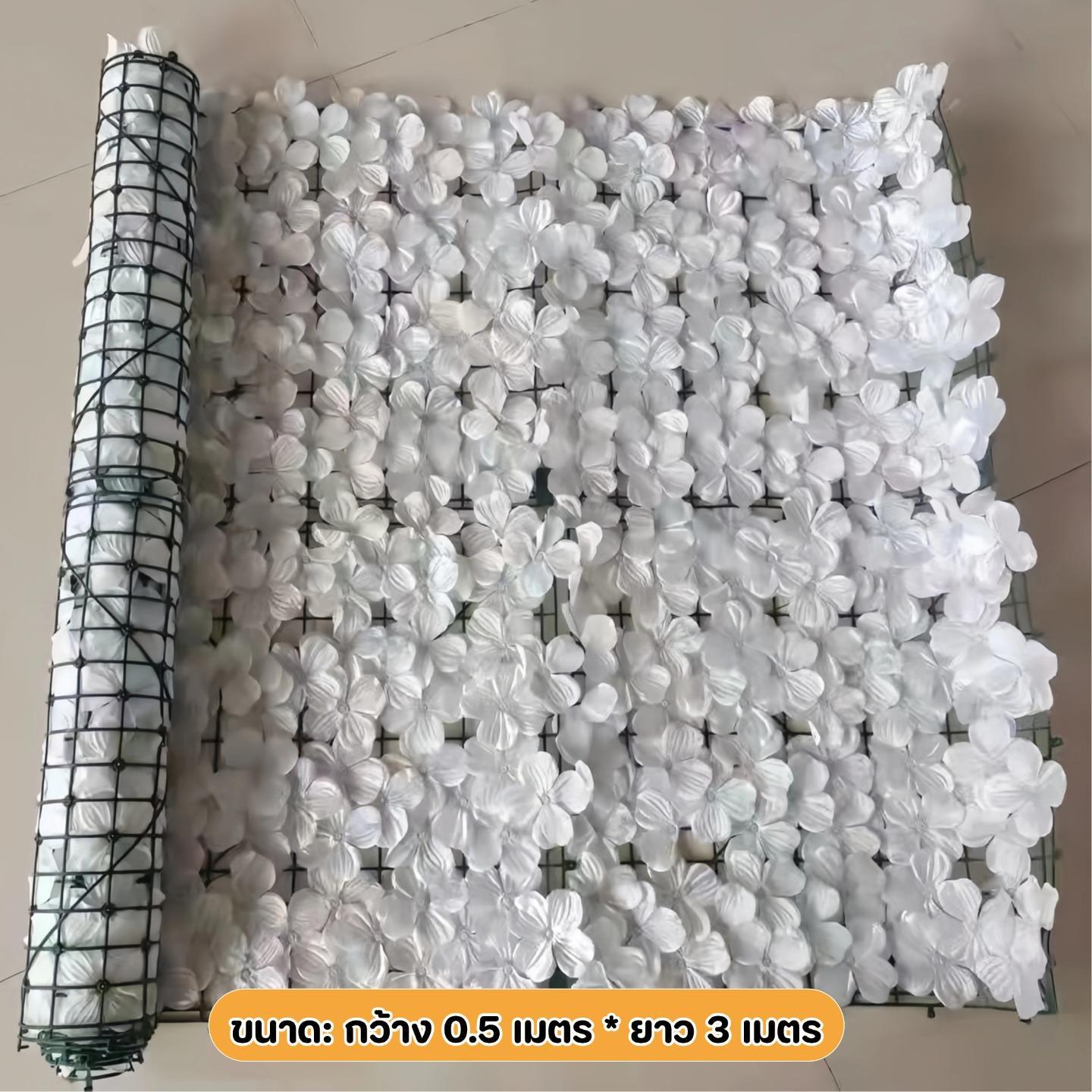 รั้วใบไม้ปลอม ดอกไม้ปลอม ต้นไม้ปลอม รั้วตกแต่งสวน รั้วแต่งสวน ถอดได้ Diy ลมแรงเป่าไม่ล้ม ใช้ได้ทั้งใน-นอกบ้าน ขนาด 100-300CM ความสูง 15 cm