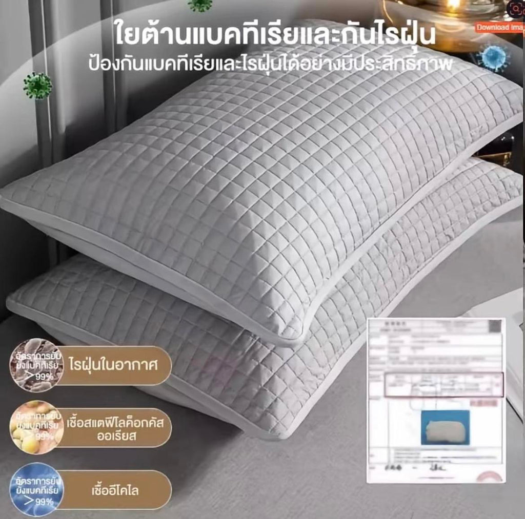 ปลอกหมอนเย็น ความรู้สึกเย็น น้ําแข็ง หมอนกันเปื้อน (48*74 ซม) ปลอกหมอนสีพื้น เย็น ระบายอากาศ กันเหงื่อ ข้างกันไรฝุ่น