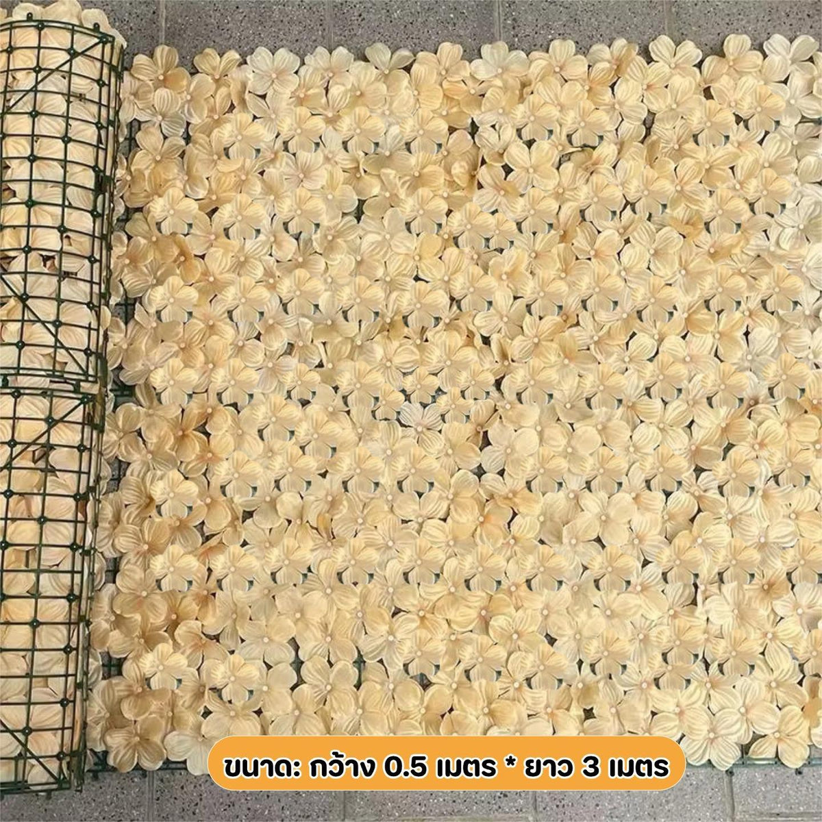 รั้วใบไม้ปลอม ดอกไม้ปลอม ต้นไม้ปลอม รั้วตกแต่งสวน รั้วแต่งสวน ถอดได้ Diy ลมแรงเป่าไม่ล้ม ใช้ได้ทั้งใน-นอกบ้าน ขนาด 100-300CM ความสูง 15 cm
