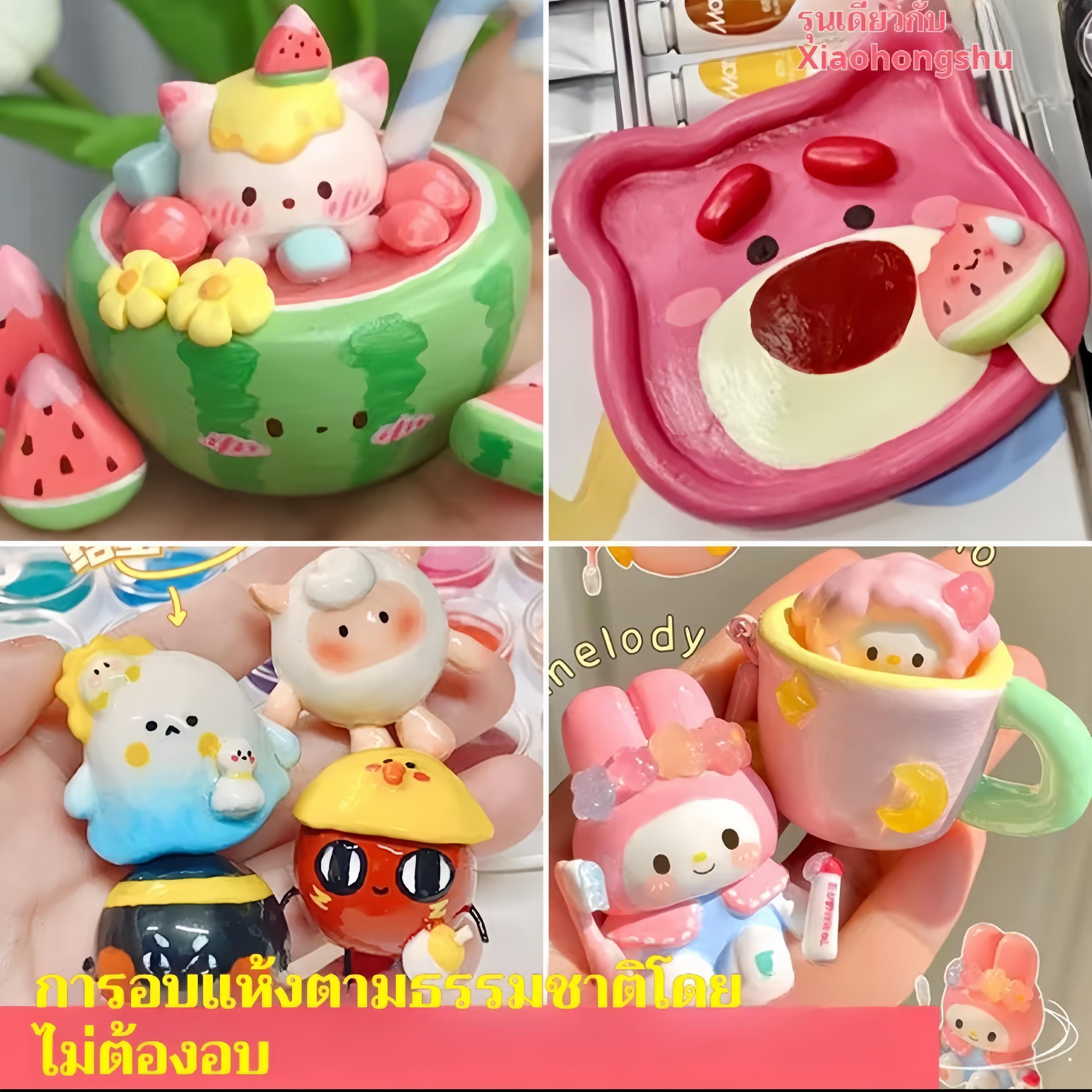 ชุดดินปั้น DIY แห้งเองแบบสูญญากาศ ไม่ต้องเผาไฟ ใช้ได้ทั้งงานเซรามิกและปั้นรูป เหมาะสำหรับผู้ใหญ่และเด็กปลอดภัย ไร้สารเคม
