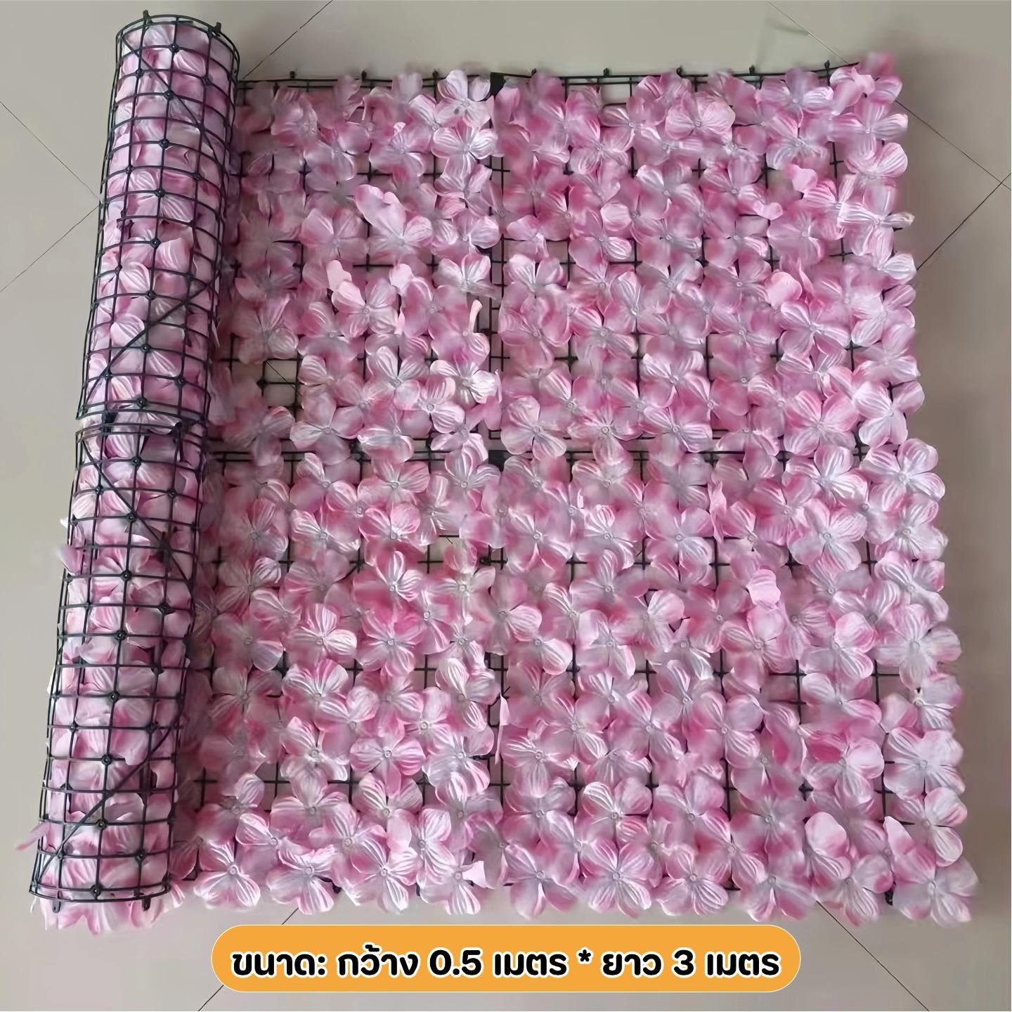 รั้วใบไม้ปลอม ดอกไม้ปลอม ต้นไม้ปลอม รั้วตกแต่งสวน รั้วแต่งสวน ถอดได้ Diy ลมแรงเป่าไม่ล้ม ใช้ได้ทั้งใน-นอกบ้าน ขนาด 100-300CM ความสูง 15 cm