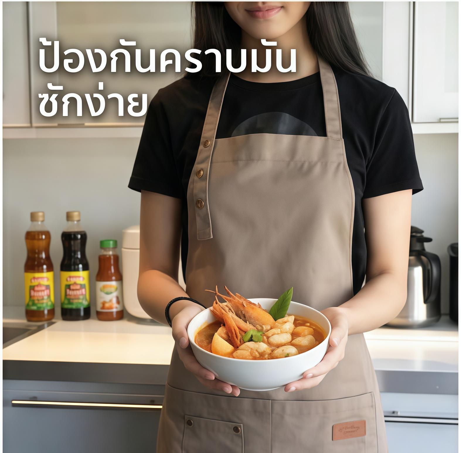 ผ้ากันเปื้อน Minimalist สุดชิค เนื้อผ้าพรีเมียม สัมผัสนุ่มทนทาน งานเนี๊ยบ เพิ่มความมินิมอลให้ห้องครัวคุณ