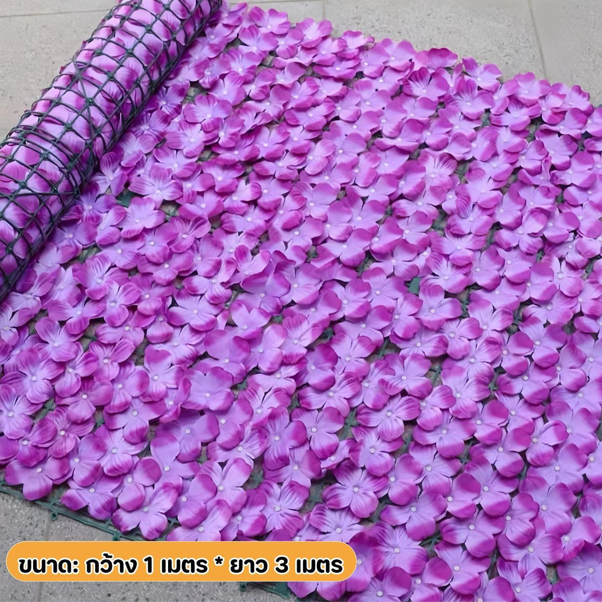 รั้วใบไม้ปลอม ดอกไม้ปลอม ต้นไม้ปลอม รั้วตกแต่งสวน รั้วแต่งสวน ถอดได้ Diy ลมแรงเป่าไม่ล้ม ใช้ได้ทั้งใน-นอกบ้าน ขนาด 100-300CM ความสูง 15 cm