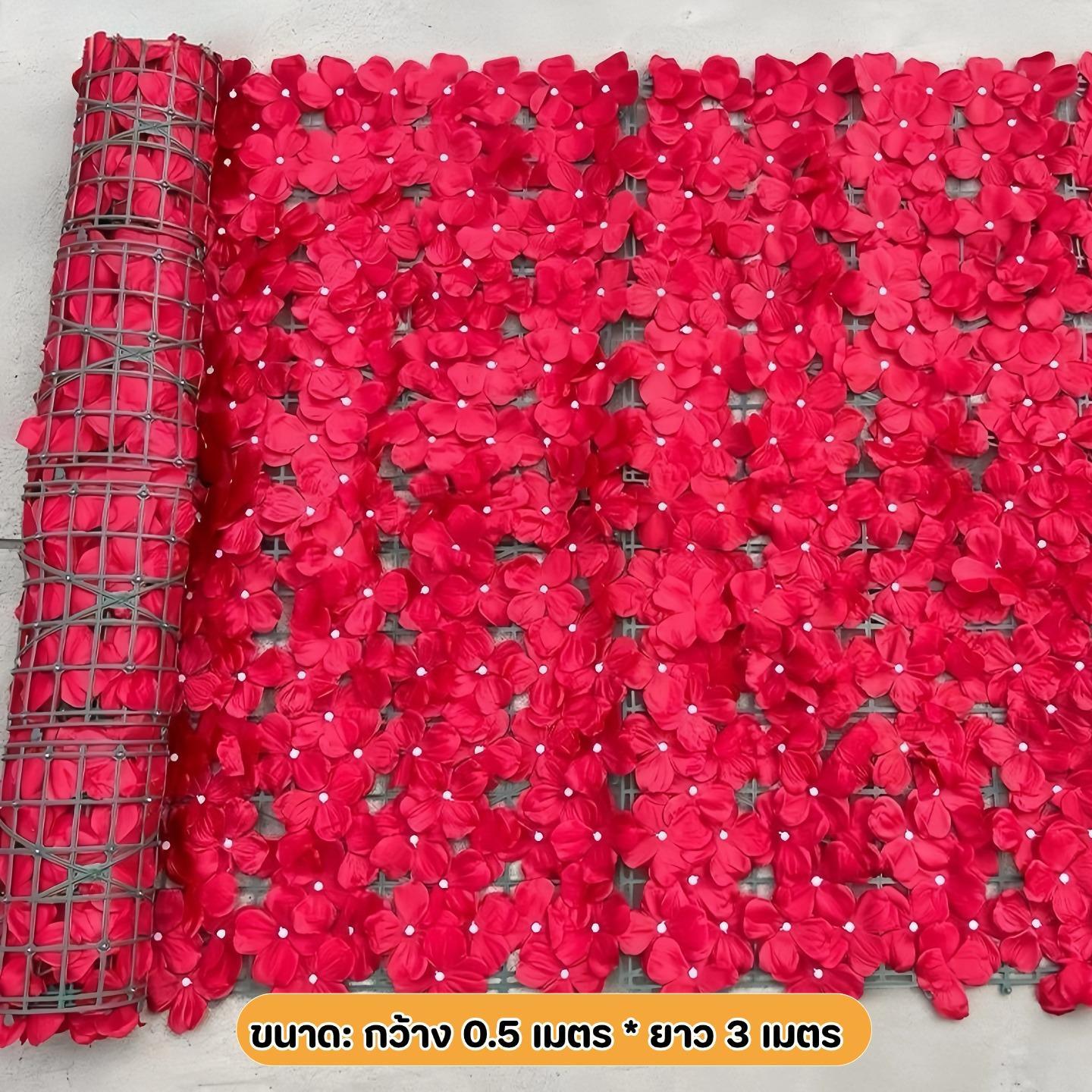 รั้วใบไม้ปลอม ดอกไม้ปลอม ต้นไม้ปลอม รั้วตกแต่งสวน รั้วแต่งสวน ถอดได้ Diy ลมแรงเป่าไม่ล้ม ใช้ได้ทั้งใน-นอกบ้าน ขนาด 100-300CM ความสูง 15 cm